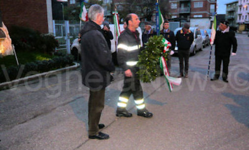 VOGHERA 05/12/2014: Ieri festa di Santa Barbara per i Pompieri. Una corona per ricordare Davide Achilli