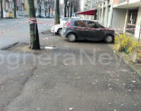 VOGHERA 26/01/2015: Calcinacci dal palazzo. Le proteste dei residenti