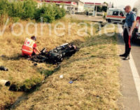 CODEVILLA 07/06/2015: Moto esce di strada. Ancora paura sulla Bressana-Salice