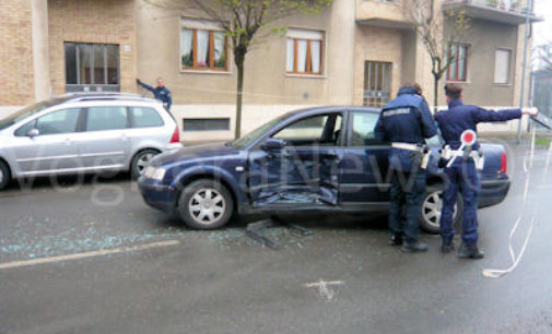 VOGHERA 30/12/2015: Incidente in via San Francesco. Sul posto 118 Cri Vigili e pompieri