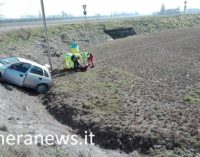 VOGHERA 15/02/2017: Auto esce di strada e finisce nel campo. Donna soccorsa con l’elicottero