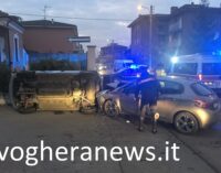 VOGHERA 22/11/2017: Scontro con ribaltamento in via Cignoli. Ferite 3 tre persone