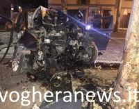 VOGHERA 28/08/2018: Auto si schianta nella notte contro un albero. Grave un 25enne