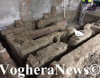 VOGHERA 10/12/2018: Spuntano mura medievali. Risvolto “archeologico” durante il cantiere per la ristrutturazione del Teatro Sociale