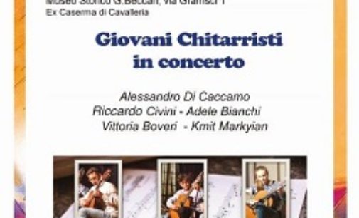 VOGHERA 29/04/2019: Al “15° Festival Chitarristico” arrivano i Giovani. Concerto Mercoledì sera al Museo Beccari