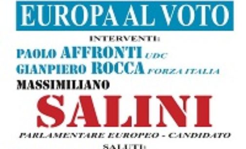 VOGHERA 09/05/2019: Elezioni europee. Stasera incontro di Udc e FI con il candidato Salini
