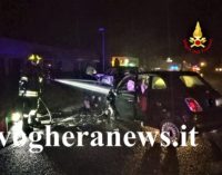 MEZZANINO 17/11/2019: Scontro fra due auto sulla 617. Portati al san Matteo tre feriti. Alcuni sono gravi