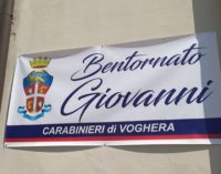 VOGHERA 16/07/2020: “Bentornato Giovanni”. Così oggi la Caserma dei carabinieri ha salutato il ritorno del luogotenente Galletta dopo il Covid