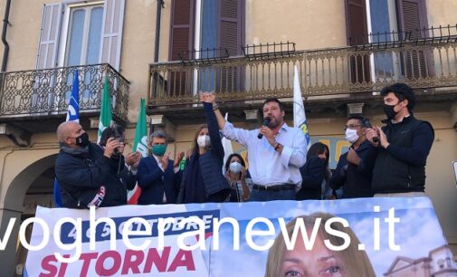 VOGHERA 28/09/2020: Elezioni. Salvini tira la volata a Paola Garlaschelli. Appello di tutto il Centrodestra a non disertare il voto al ballottaggio