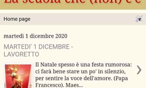 VOGHERA 08/12/2020: Scuola. La primaria Provenzal inventa un blog per tenere uniti alunni e insegnanti al tempo del lockdown