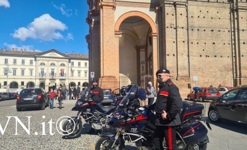VOGHERA 14/03/2021: Sono tornati i carabinieri motociclisti. Oggi la prima uscita in città dopo anni di assenza