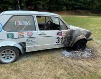 SALICE TERME 03/07/2021: Rally 4 Regioni. Auto in fiamme durante la notte. Si indaga sulle cause