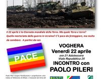 VOGHERA 15/04/2022: “Terra e Pace”. Venerdì 22 incontro ad Adolescere con Paolo Pileri