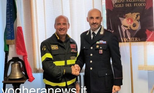 VOGHERA 07/10/2022: Carabinieri. Il nuovo comandante incontra i Vigili del Fuoco