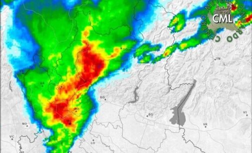 SIZIANO 25/07/2023: Meteo. Fortissimo temporale nella notte e nord di Pavia e in Lomellina. La perturbazione ha provocato una vittima nel bresciano