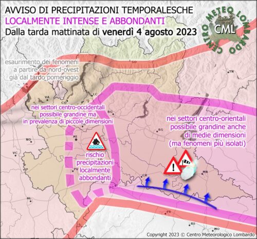 Meteo 4 agosto 2023