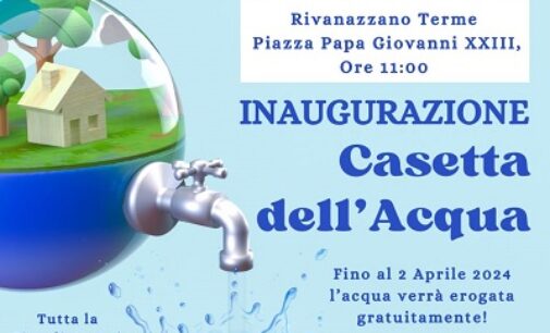 RIVANAZZANO TERME 18/03/2024: Venerdì l’inaugurazione della “Casetta dell’acqua”