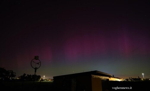 VOGHERA 11/05/2024: Visibile anche nei cieli di Voghera la straordinaria Aurora Boreale provocata dalla tempesta solare attualmente in atto sulla Terra