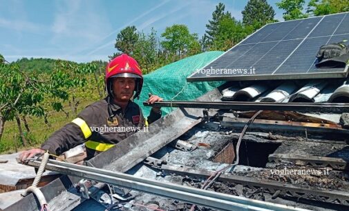 VAL DI NIZZA 13/05/2024: In fiamme il tetto con pannelli fotovoltaici. I vigili del fuoco evitano il peggio