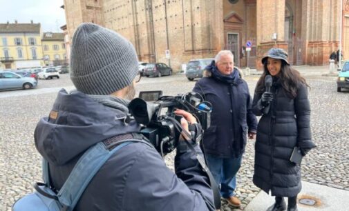 VOGHERA 10/02/2025: In città le telecamere di “Espansione Tv” emittente comasca