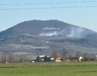 RIVANAZZANO 03/03/2025: Incendio a Madonna del Monte. Vigili del fuoco al lavoro domenica